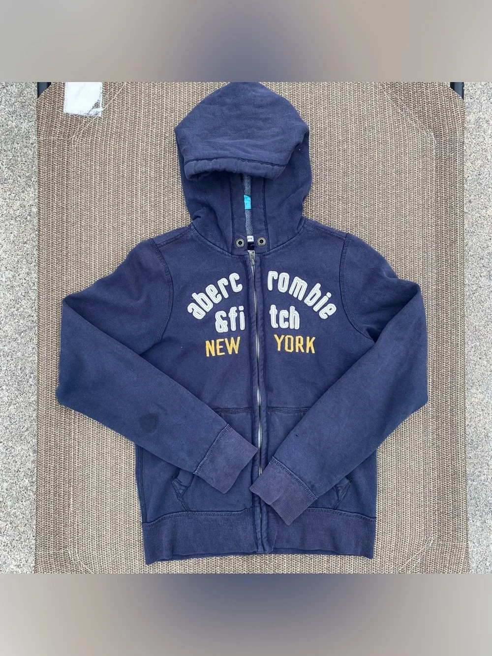 Abercrombie Kids Vintage Navy Zip Up Hoodie Size XL